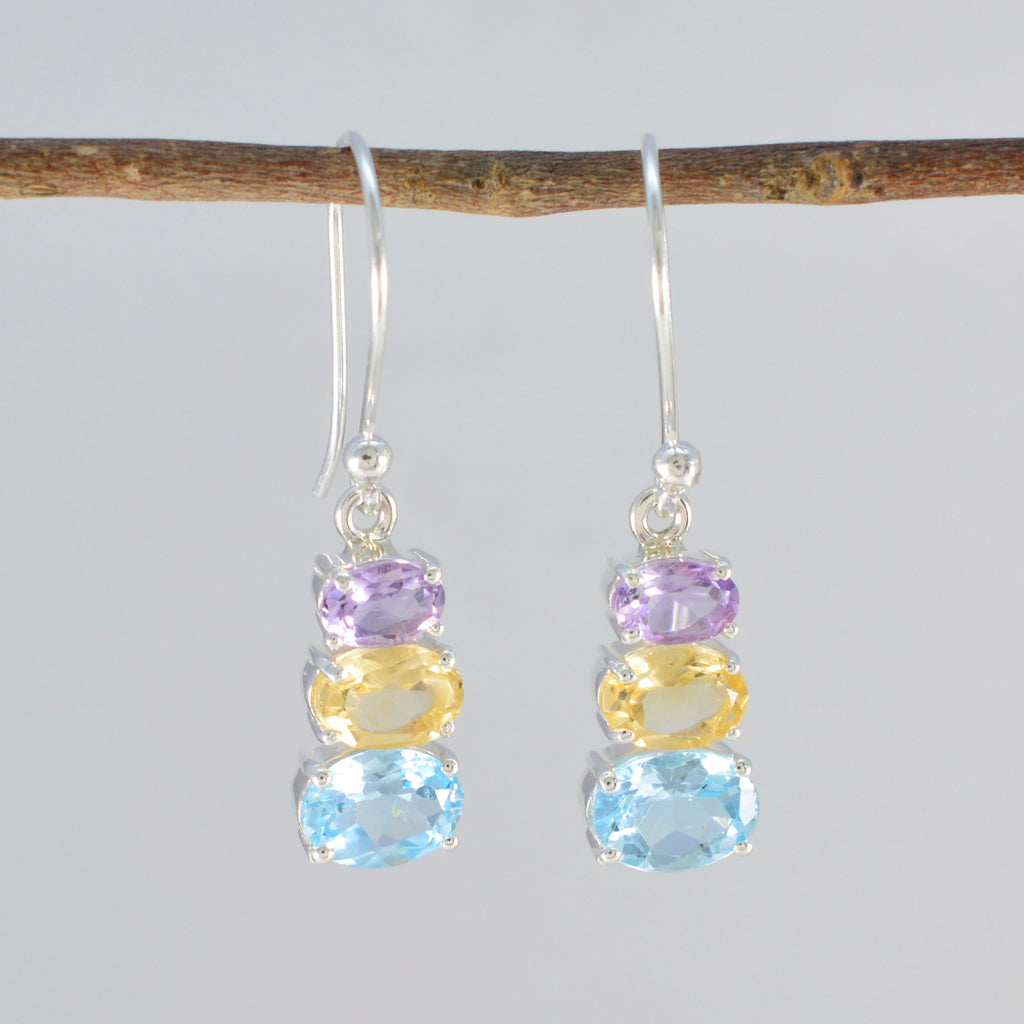 Multi-Egyptian-Zoey-multiple-Dangle-multicolor-Sterling-Silver-Earring