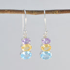 Multi-Egyptian-Zoey-multiple-Dangle-multicolor-Sterling-Silver-Earring