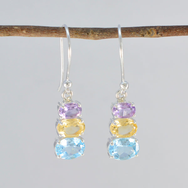 Multi-Egyptian-Zoey-multiple-Dangle-multicolor-Sterling-Silver-Earring