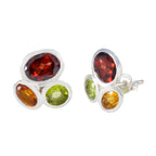 Multi-Turkish-Alejandra-multiple-Stud-multicolor-Sterling-Silver-Earring