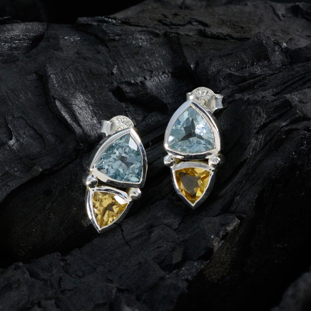 Multi-German-Abigail-Toi-et-Moi-Stud-multicolor-Sterling-Silver-Earring