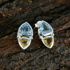 Multi-German-Abigail-Toi-et-Moi-Stud-multicolor-Sterling-Silver-Earring