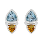 Multi-German-Abigail-Toi-et-Moi-Stud-multicolor-Sterling-Silver-Earring