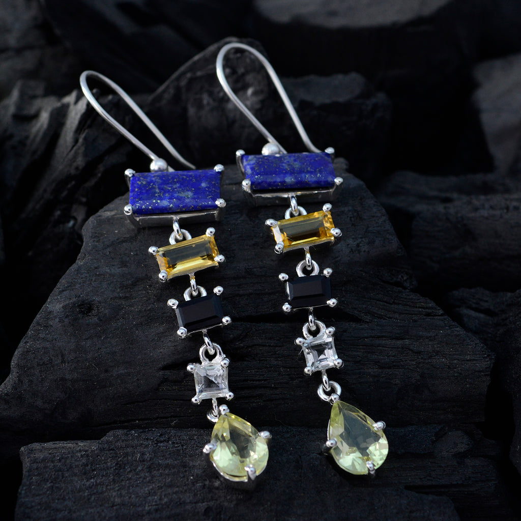 Multi-Middle-Eastern-Ana-multiple-Dangle-multicolor-92.5-Silver-Earring