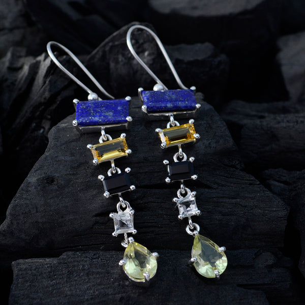 Multi-Middle-Eastern-Ana-multiple-Dangle-multicolor-92.5-Silver-Earring