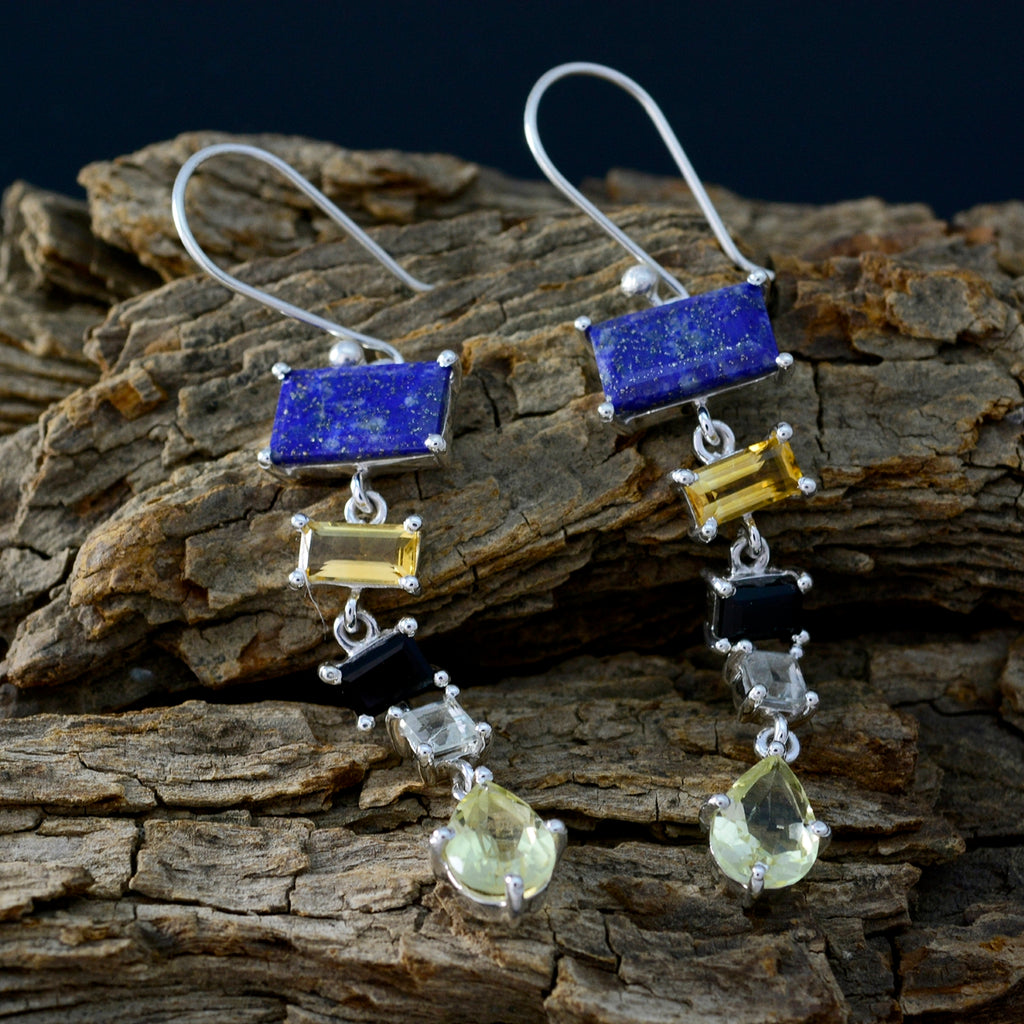 Multi-Middle-Eastern-Ana-multiple-Dangle-multicolor-92.5-Silver-Earring