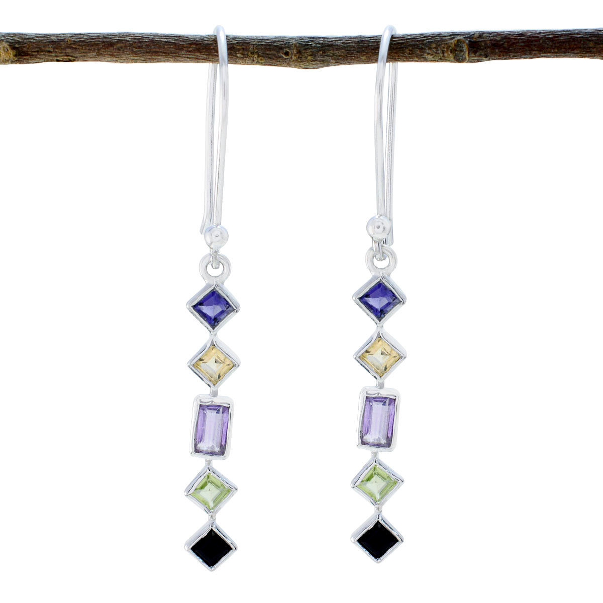 Multi-Mexican-Andrea-multiple-Dangle-multicolor-92.5-Silver-Earring メイン画像