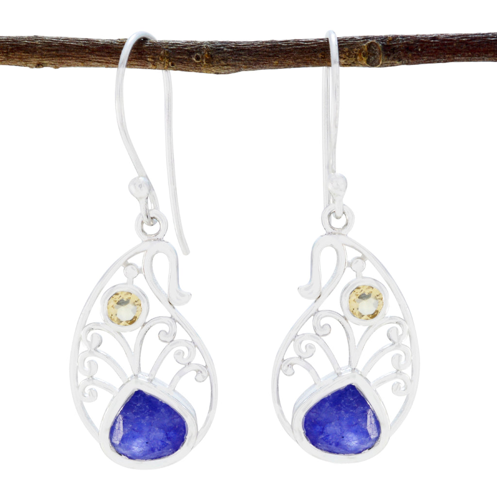 Multi-Australian-Ángeles-multiple-Dangle-multicolor-Silver-Earring