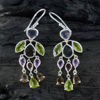 Multi-American-Ying-multiple-Dangle-multicolor-925-Silver-Earring