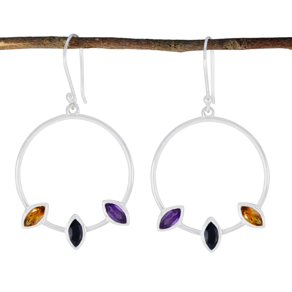 Multi-French-Nella-Trilogy-Dangle-multicolor-92.5-Silver-Earring