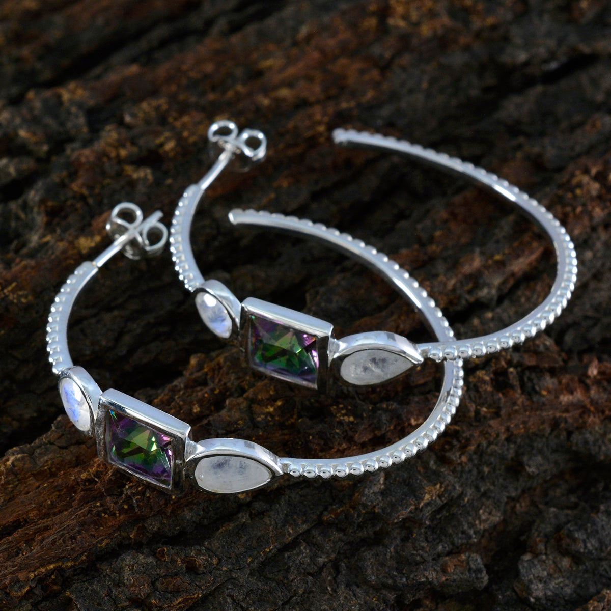 Multi-Moroccan-Zoe-Trilogy-Stud-multicolor-92.5-Silver-Earring