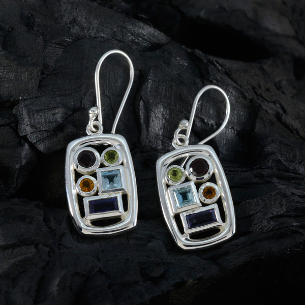 Multi-Turkish-Isabella-Penta-Dangle-multicolor-Sterling-Silver-Earring