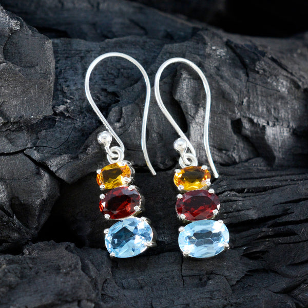 Multi-American-Aiko-multiple-Dangle-multicolor-925-Silver-Earring