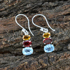 Multi-American-Aiko-multiple-Dangle-multicolor-925-Silver-Earring