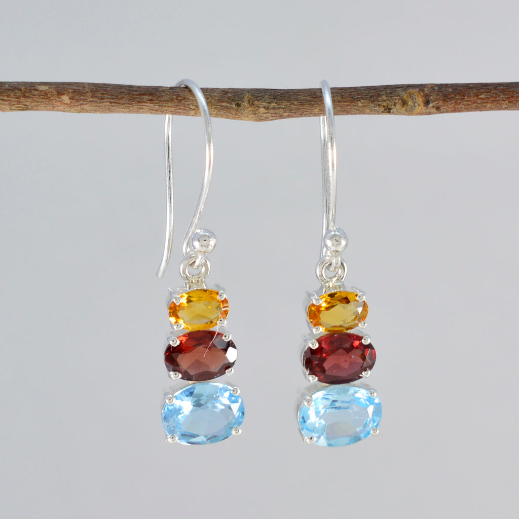 Multi-American-Aiko-multiple-Dangle-multicolor-925-Silver-Earring