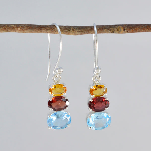 Multi-American-Aiko-multiple-Dangle-multicolor-925-Silver-Earring