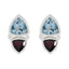 Multi-African-Addison-Toi-et-Moi-Stud-multicolor-925-Silver-Earring