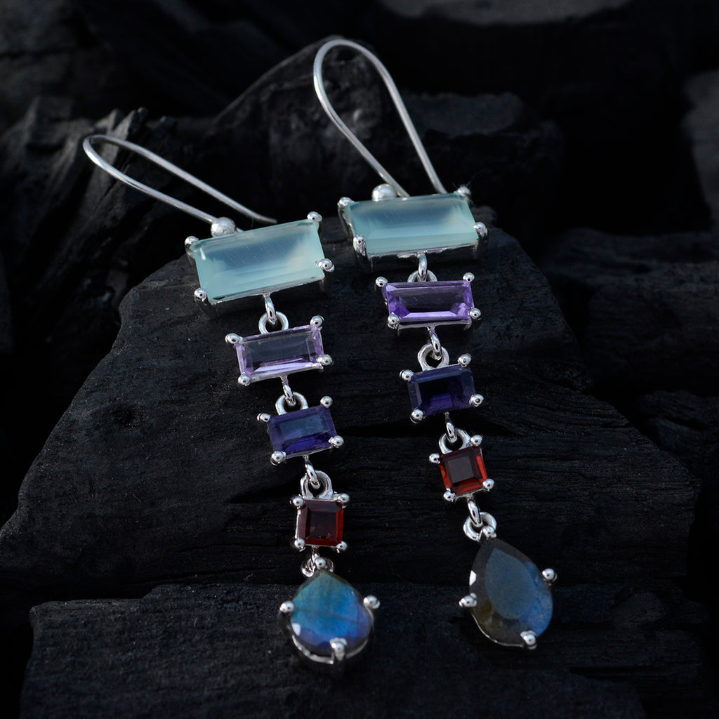 Multi-German-Camila-multiple-Dangle-multicolor-925-Sterling-Silver-Earring