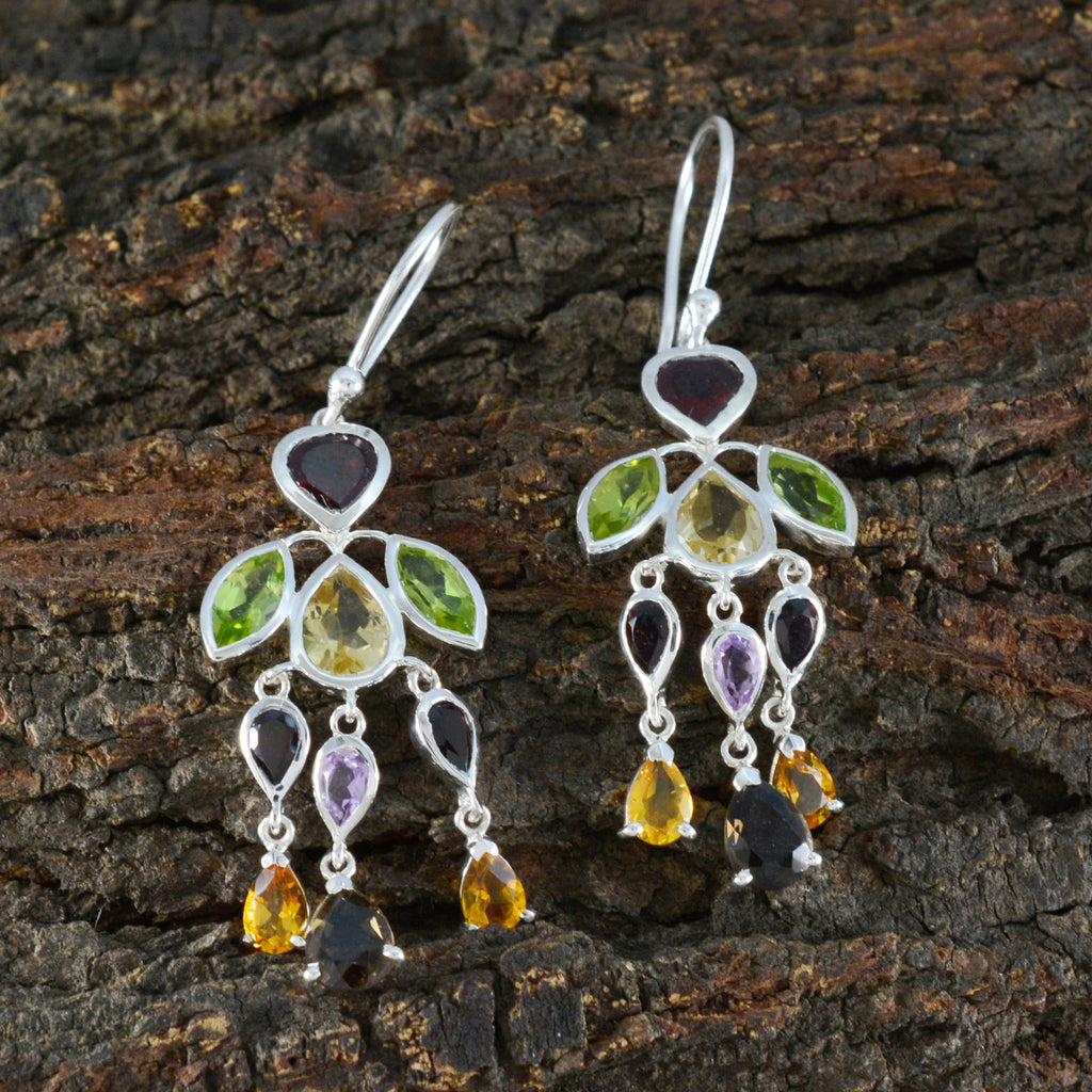 Multi-Korean-Yuki-multiple-Dangle-multicolor-92.5-Silver-Earring