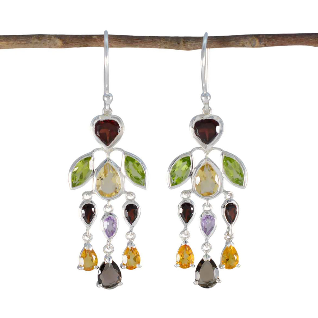Multi-Korean-Yuki-multiple-Dangle-multicolor-92.5-Silver-Earring