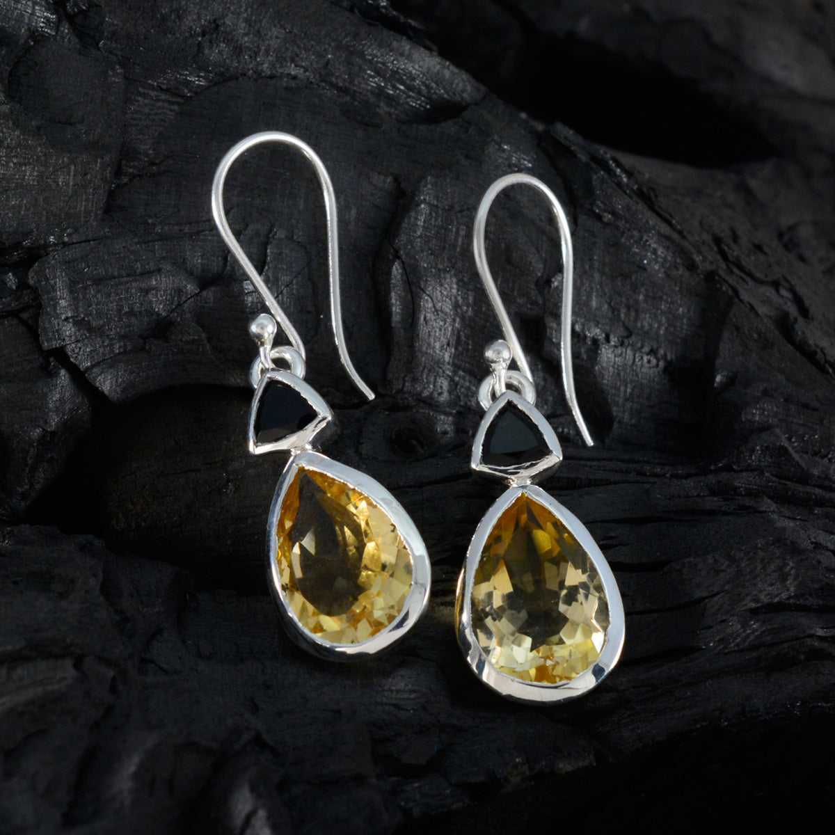 Multi-American-Clara-Toi-et-Moi-Dangle-multicolor-92.5-Silver-Earring