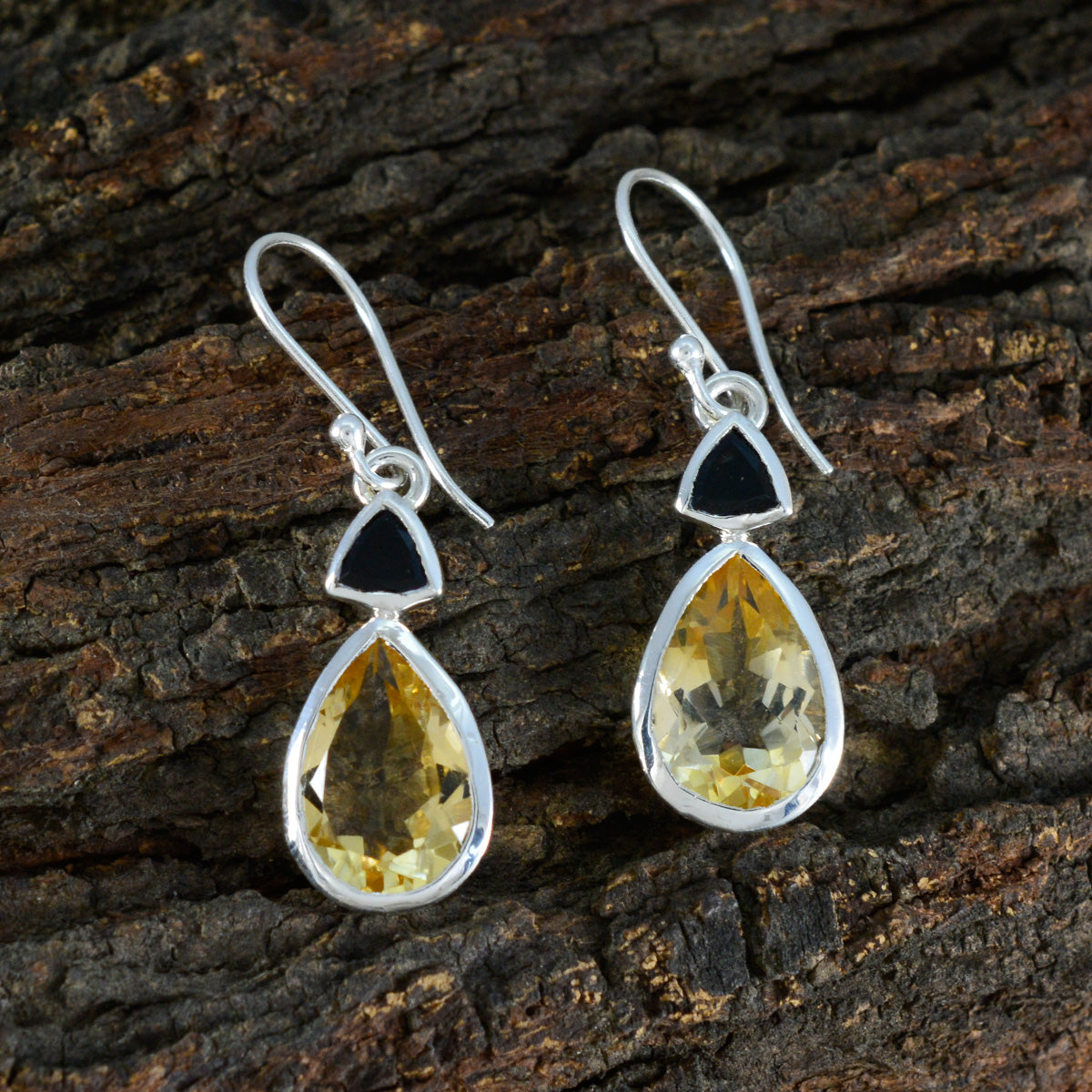 Multi-American-Clara-Toi-et-Moi-Dangle-multicolor-92.5-Silver-Earring