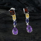 Multi-Australian-Natalia-quarter-Stud-multicolor-925-Silver-Earring