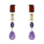 Multi-Australian-Natalia-quarter-Stud-multicolor-925-Silver-Earring