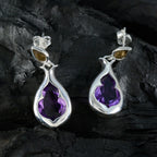 Multi-African-Harper-Toi-et-Moi-Stud-multicolor-925-Silver-Earring