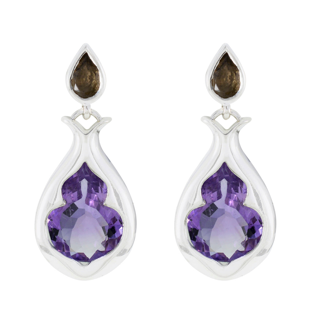 Multi-African-Harper-Toi-et-Moi-Stud-multicolor-925-Silver-Earring