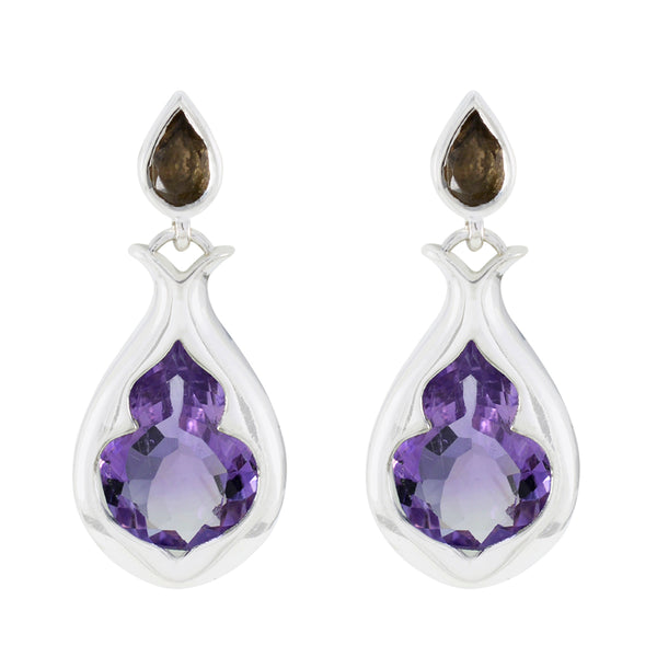 Multi-African-Harper-Toi-et-Moi-Stud-multicolor-925-Silver-Earring
