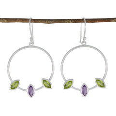 Multi-German-Nora-Trilogy-Dangle-multicolor-925-Sterling-Silver-Earring