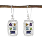 Multi-Italian-Isadora-Penta-Dangle-multicolor-925-Silver-Earring