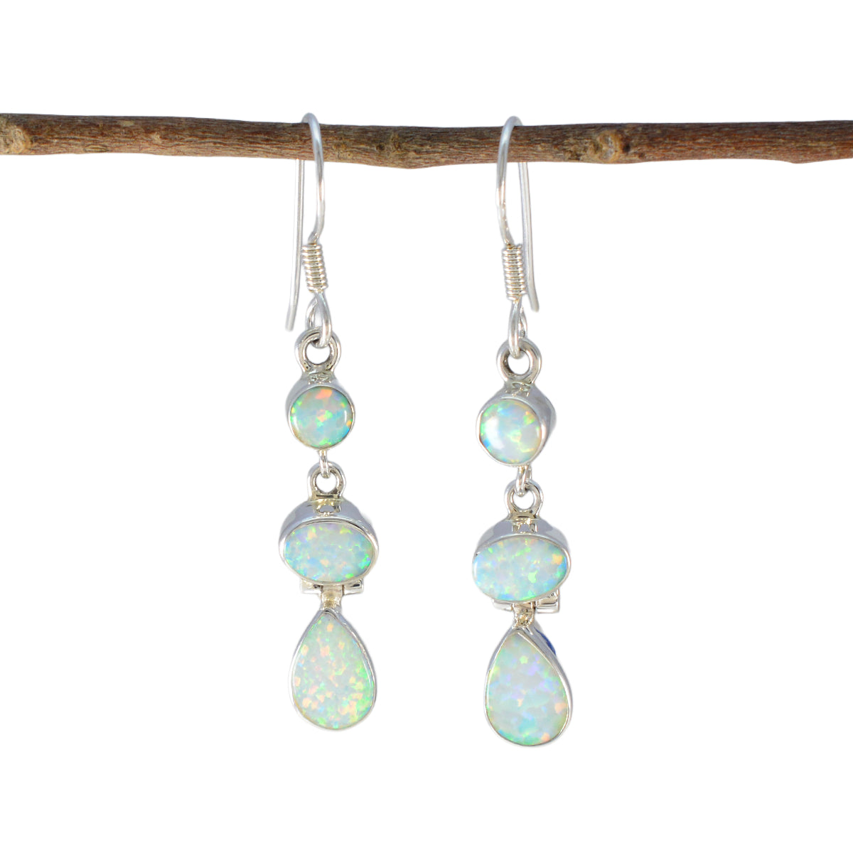 Created-Opal-American-Aiko-multiple-Dangle-White-Sterling-Silver-Earring