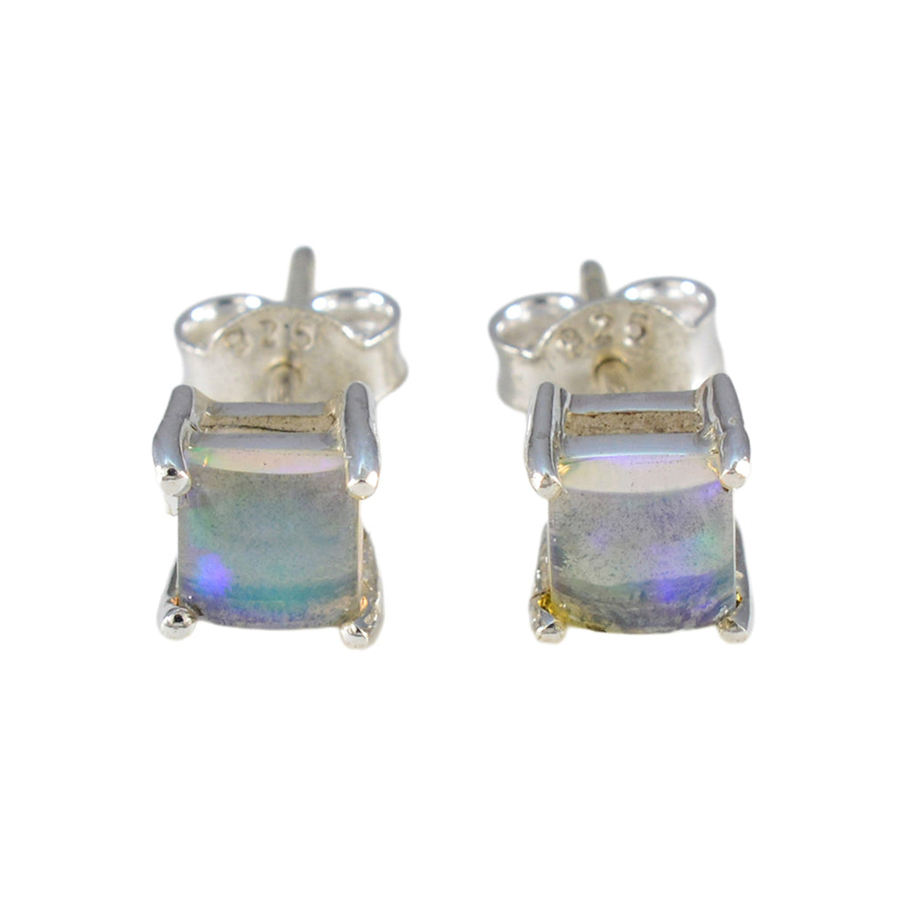 Created-Opal-American-Mei-Solitaire-Stud-White-925-Silver-Earring