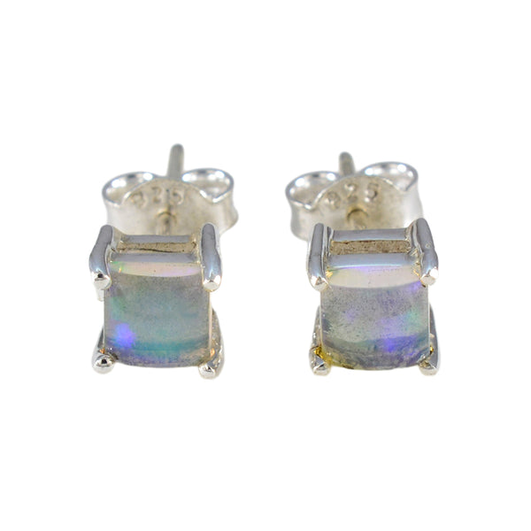 Created-Opal-American-Mei-Solitaire-Stud-White-925-Silver-Earring