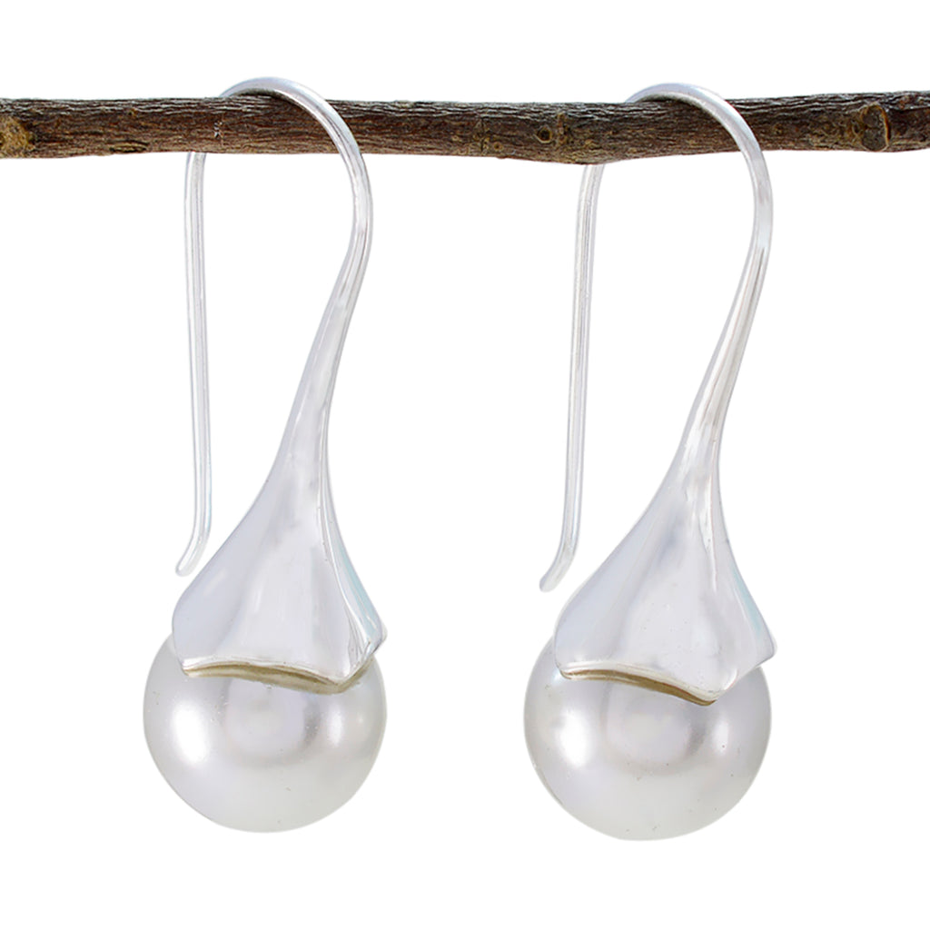 Pearl-Moroccan-Cecilia-Solitaire-Dangle-White-92.5-Silver-Earring