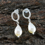 Pearl-Japanese-Yasmine-Solitaire-Stud-White-Sterling-Silver-Earring