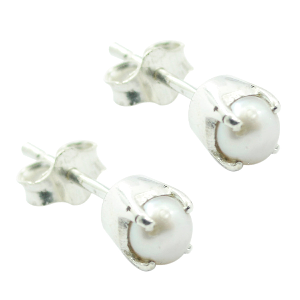 Pearl-Egyptian-Clara-Solitaire-Stud-White-92.5-Silver-Earring