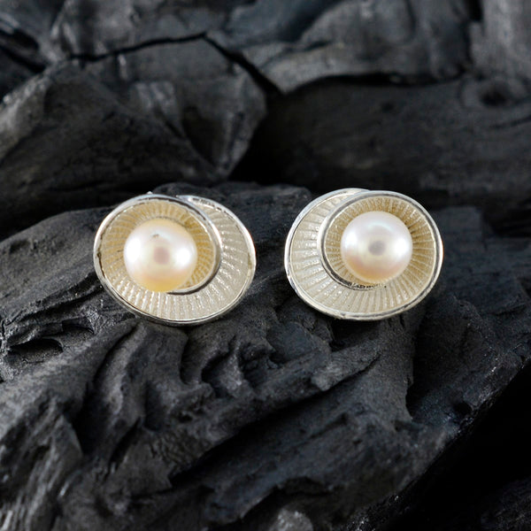 Pearl-American-Amanda-Solitaire-Stud-White-925-Sterling-Silver-Earring