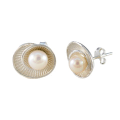 Pearl-American-Amanda-Solitaire-Stud-White-925-Sterling-Silver-Earring