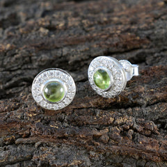 Peridot-Amerikanischer-Lourdes-Solitär-Ohrstecker-Grün-925-Silber-Ohrring