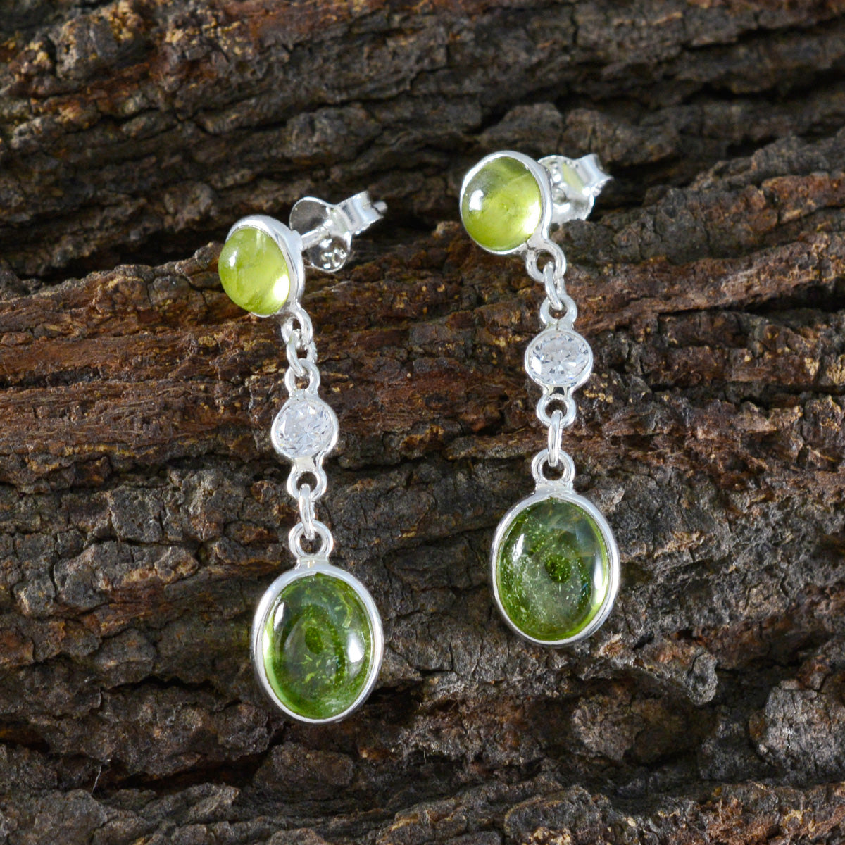 Peridot-Australian-Isabella-multiple-Stud-Green-Sterling-Silver-Earring