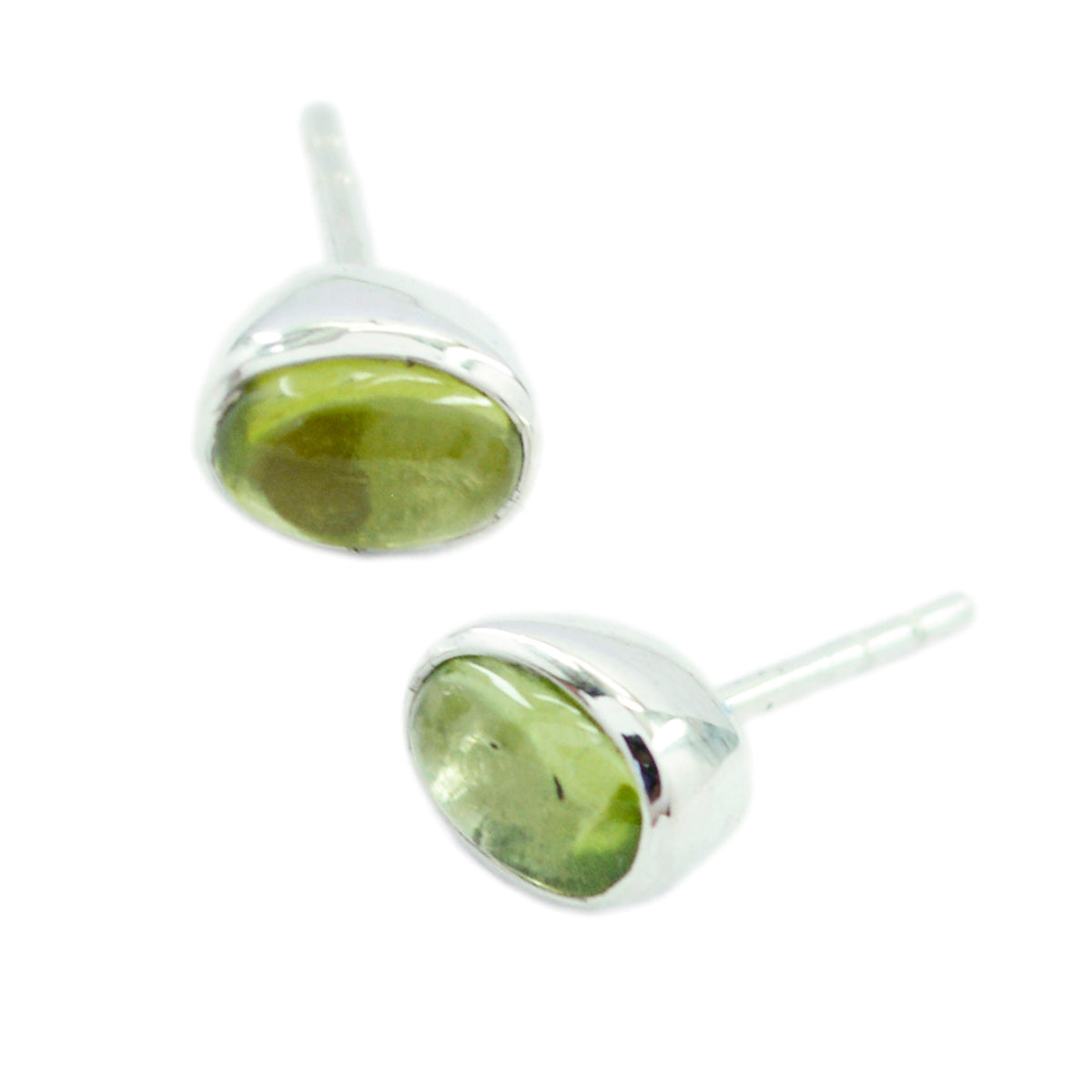 Peridot African Julieta Solitaire Stud Green 92.5 Silver Earring Второстепенное изображение товара