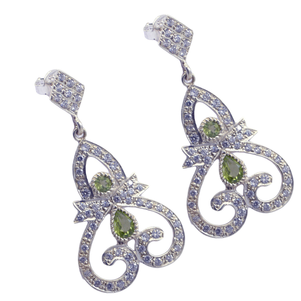 Peridot-Indian-Ayesha-multiple-Stud-Green-925-Sterling-Silver-Earring