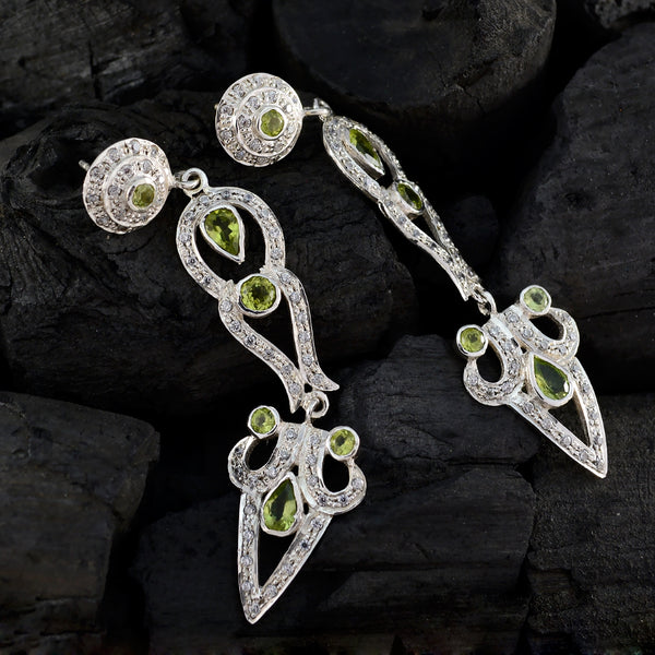 Peridot-Indian-Ayesha-multiple-Stud-Green-Silver-Earring
