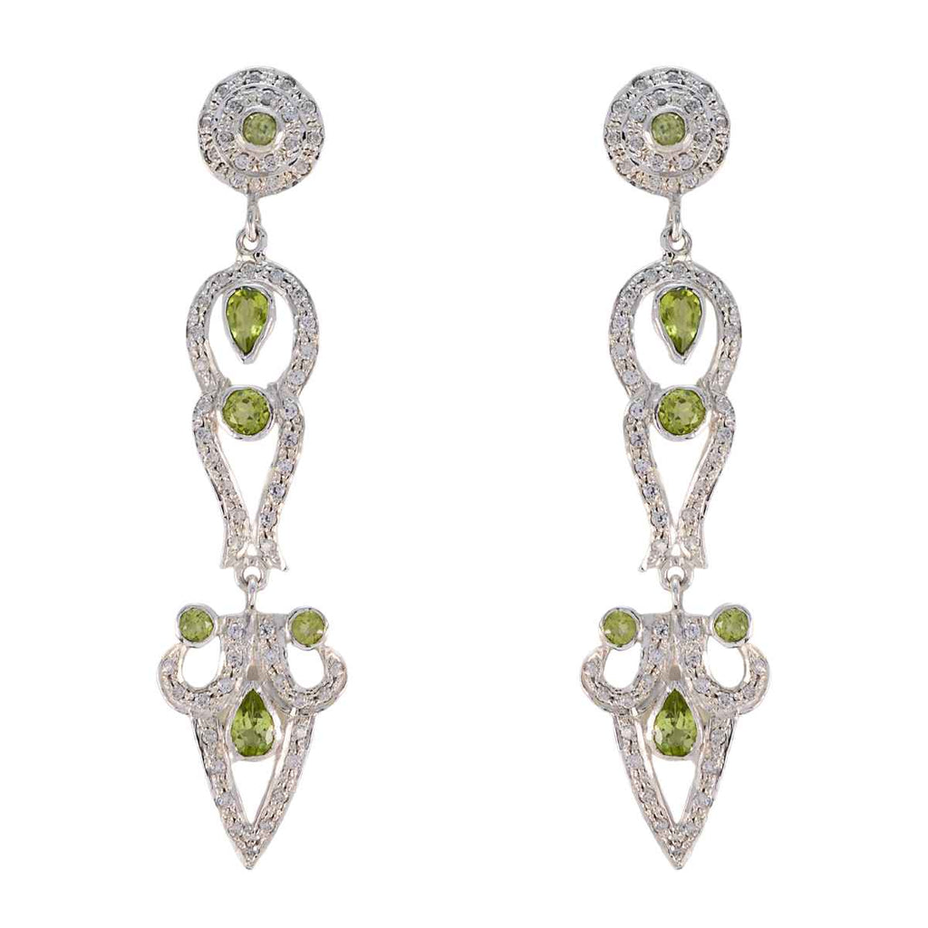 Peridot-Indian-Ayesha-multiple-Stud-Green-Silver-Earring