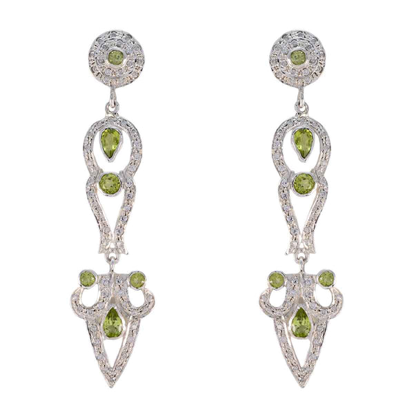 Peridot-Indian-Ayesha-Mehrfach-Ohrstecker-Grün-Silber-Ohrring