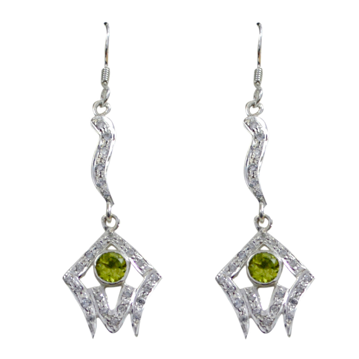 Peridot-Indian-Kristine-multiple-Dangle-Green-Sterling-Silver-Earring