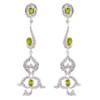 Peridot-Indian-Araya-multiple-Stud-Green-Sterling-Silver-Earring
